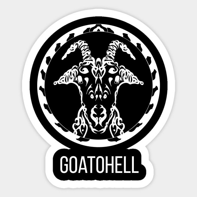 goatohell - goat to hell Sticker by foxycated